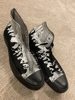 Vintage Party Converse Size 12 Black And Silver • $39.99