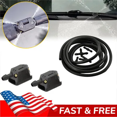 For Mercedes-Benz Sprinter 2500 3500 2PCS Windshield Washer Nozzle Wiper 2m Hose • $10.99