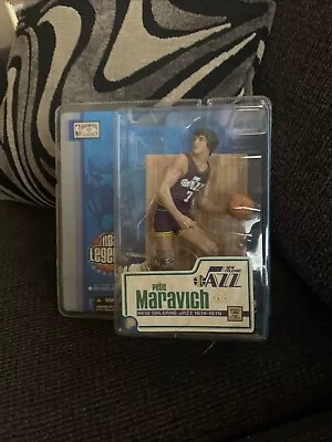 PETE MARAVICH NBA Legends Series1 Jazz Hardwood Classic Figure McFarlane New LSU • $24