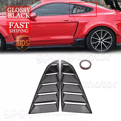 For Ford Mustang 15-20 Painted Side Quarter Window Louvers Rear Sun Shade Cover • $18.89