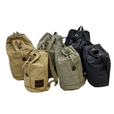 Mens Bag Outdoor Sports Duffle Bag Rucksack Tactical Canvas Backpack School Bag • $52.79