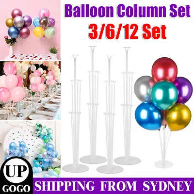 3/6/12 Set 70cm Balloon Column Set Upright Base Stand Holder Wedding Party Decor • $11.95