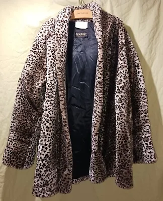 $134.10 • Buy Vintage Monterey Fashions XL  Cheetah/Leopard Faux Fur Swing Winter Coat Womens