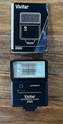 Vivitar 2000 Automatic Electronic Flash Shoe Mount With Book Tested And Works • $17.99