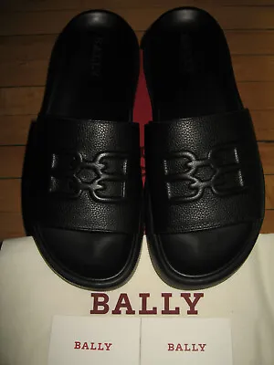 BALLY Jarmo Casual Black Leather Sandals Size Men 11 Women 12.5 Brand New!  • $249.99