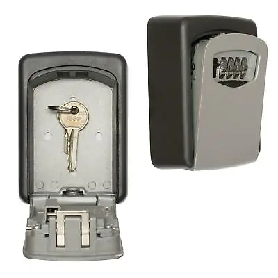 Outdoor Key Safe For House And Spare Car Keys – Strong Steel Lock Box Wall Mount • £9.49