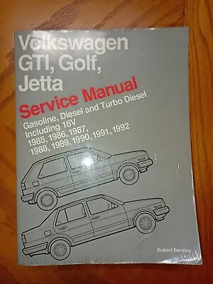 Volkswagen GTI Golf Jetta Service Manual 1985-1992 *Free Shipping* • $90