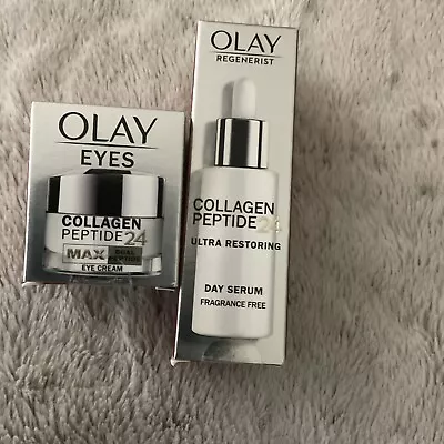 Olay Regenerist Collagen Peptide 24 Day Serum And Eye Cream.Fragrance Free.. • £19.99