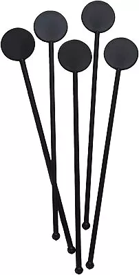 BLACK PLASTIC DISC TWIZZLERS STIRRER STICKS 178mm Long Cocktail Mixer Drinks • £4.29