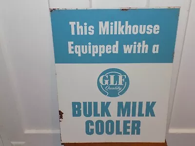 Vintage GLF Bulk Milk Cooler Metal Sign • $300