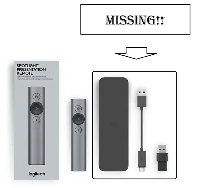 Logitech Spotlight Presenter - Slate   910-005166  Remote Digital Laser Pointer • £86.89