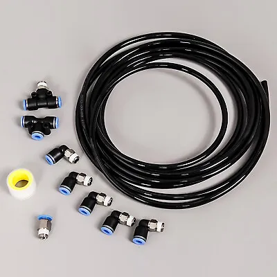 Push Lock Vacuum Fitting Kit Black Intake Manifold Vacuum Block Turbo Wastegate • $25.85