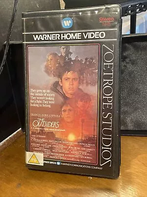 The Outsiders -  Pre Cert VHS  Clamshell  Big Box - Warner Home Video UA • £30