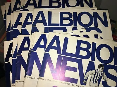 West Brom Bromwich Albion WBA HOME & AWAY Programmes 1969/70 1970 League & Cup • £2