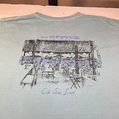 THE OFFICE Cabo San Lucas Mexico Beach Dive Bar T SHIRT Sz Mens 3XL Garment Dyed • $13.99