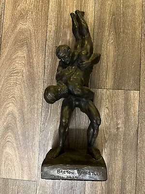 1929 Malvina Hoffman Plaster Breton Wrestler Sculpture  • $3200