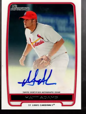 A7026- 2012 Bowman Prospect Autographs #MA Matt Adams Auto - NM-MT • $6.79