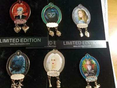 Disney Pin6 P/setle 100tim Burtonalice Wonderlandcheshiremad Hatterqueen • $340