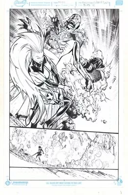 Extraordinary X-Men #11 P.20 - Storm Vs. Apocalypse Splash Art By Humberto Ramos • $475