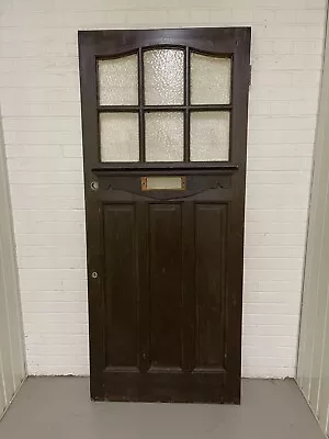 Reclaimed Victorian Edwardian Wooden Panel Front Door 2125 Or 2130mm X 910mm • £450