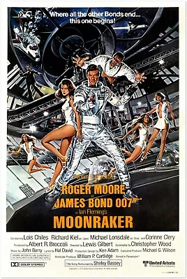 Moonraker- James Bond 007 Movie Poster - Roger Moore - US Version #1 • $26.99