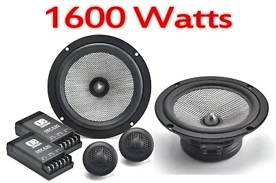 £69.99 • Buy 6.5  Inch 17cm 2 Way Component Car Audio Door Shelf Speakers Pair 1800W Total 