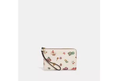 NWT COACH Corner Zip Wristlet Spaced Floral Field Print - CA735 • $39.98