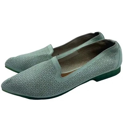 Matt Bernson Flats Women's Mint Green Leather Size 8.5 • $32.74