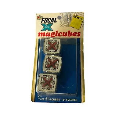 VINTAGE OPEN PACKAGE K-Mart Focal Type X Magicubes Type X 3 Cubes 24 Flashes • $15