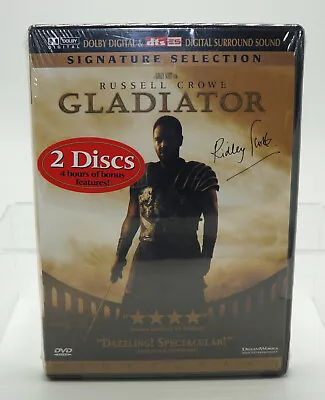 Gladiator Russell Crowe DVD 2000 2-Disc Set Widescreen Signature Selection - New • $2.95