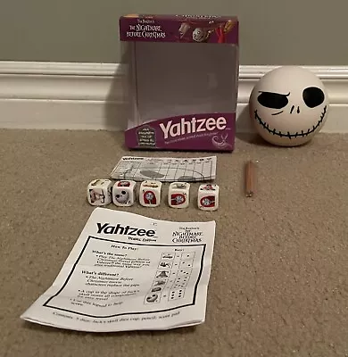 Yahtzee Nightmare Before Christmas Jack Collector's Edition Travel Size COMPLETE • $19.99