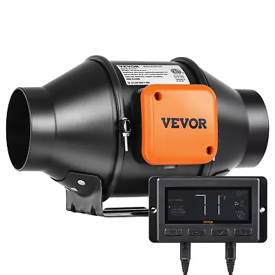 VEVOR 4 Inch Inline Duct Fan HVAC Exhaust Blower Kit EC Variable Speed Control • $69.59