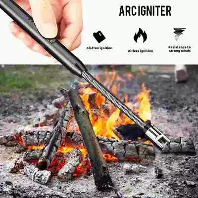 Electric Lighter Arc USB Rechargeable Candle BBQ Electronic Windproof Kitchen • $9.98