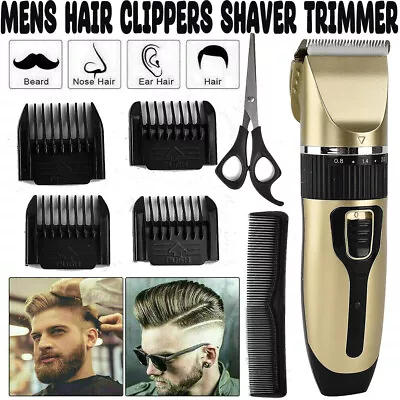 Professional Mens Hair Clippers Shaver Trimmers Machine Cordless Beard Electric • £8.49