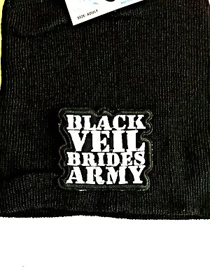 Black Veil Brides Army Black/Silver Logo Black Beanie Hat  NEW Never Used  • $12.99