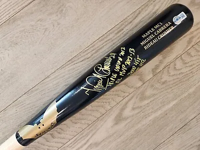 Miguel Cabrera Game Bat Signed Victus With Inscription Beckett • $3499.99
