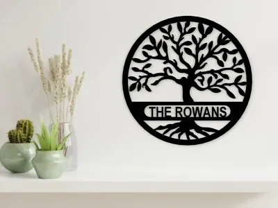 Tree Of Life Metal Wall Art Sign Personalised - FREE DESIGN • £48.99