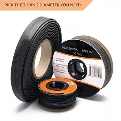 Heat Shrink Tubing 3:1 Ratio Adhesive Lined Marine Grade Heat Shrink 50 Ft/Roll • $68.99