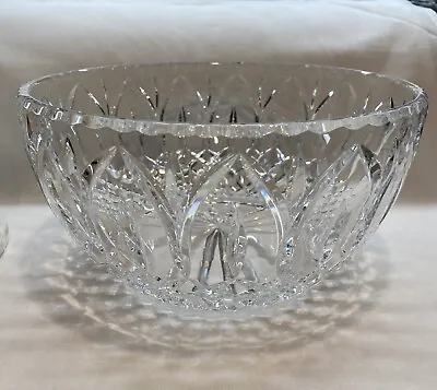 Gorgeous Vintage Hand Cut 9” Centerpiece Bowl By Crystal Clear Industries ASTOR • $45