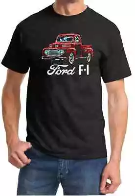 1948-52 Ford F1 Pickup Truck Classic Neon Design Tshirt New Free Ship • $22.99