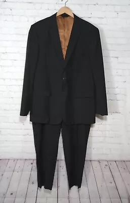Joseph Jos A Bank 46L Jacket Slim Fit Black Pinstripe 100% Wool Suit 40x32 Pants • $99