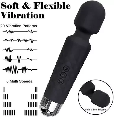 Handheld Massager Wand Vibrating Massage Magic Full Body Therapy Motor 20 Speed  • $10.80