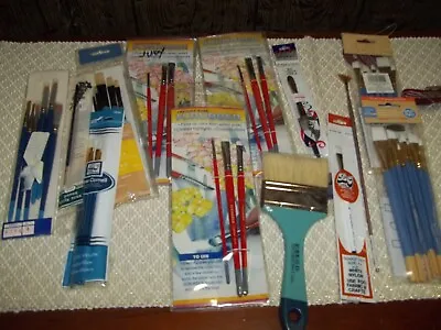 Mixed LOT Of 50 - Artists Paint Brushes ~ Loew Cornell Raphael Langnickel Lot1 • $39.99