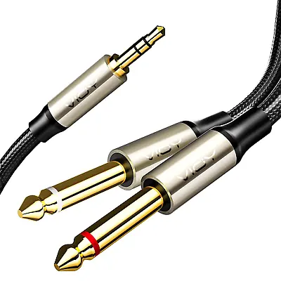 £13.93 • Buy 3.5mm To 6.35mm Audio Cable, VIOY 1/8’’ Stereo TRS To Dual 1/4’’ Mono TS Jack Y