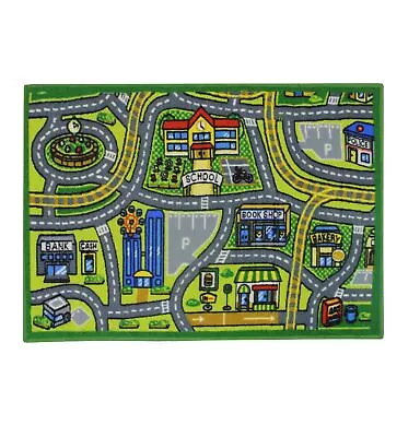 Kids Road Playmat Carpet Playroom Nursery Toy Car Rug Road Traffic 80cm X 100cm • £12.99