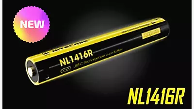 Nitecore NL1416R 1600mAh USB-C Rechargeable Battery For MT2A Pro • $19.99