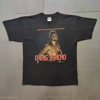 Vintage 1999 Chris Jericho Black Shirt Mens XL WWF Debut Year Tultex • $109.05