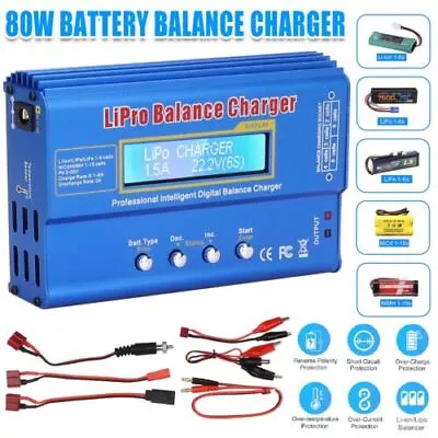 IMAX B6 80W Lipo Battery Balance Charger Discharger Rc Battery Balance Charger • $30.99