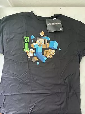 Licensed Minecraft STEVE Creeper DUCK Pig Shirt Adult Unisex 2XL Black • $19.95