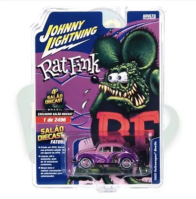 Johnny Lightning 1965 Volkswagen Beetle Rat Fink Brazil Exclusive • $34.99